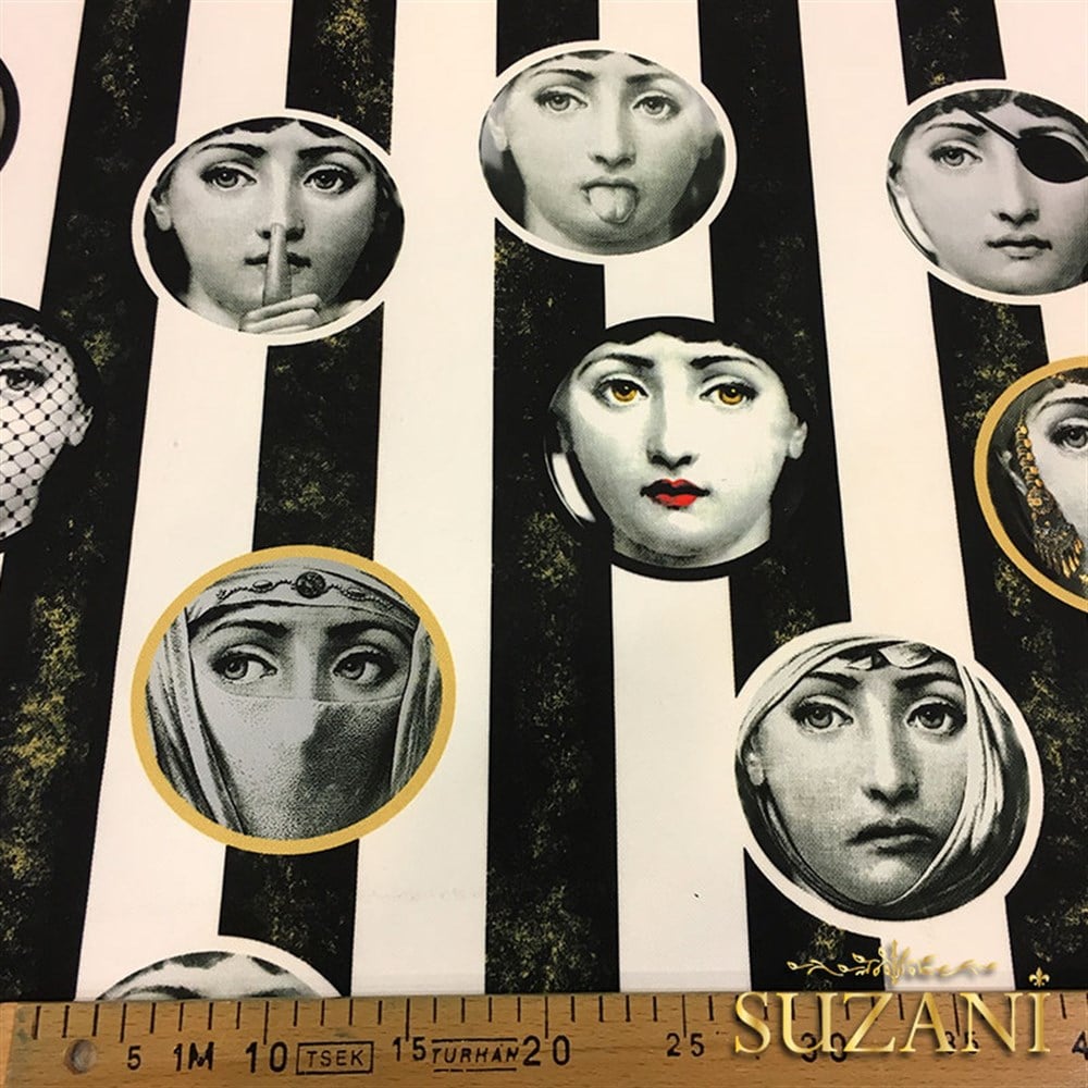 Fornasetti Çizgili Kumaş (Küçük Boy Versiyon)