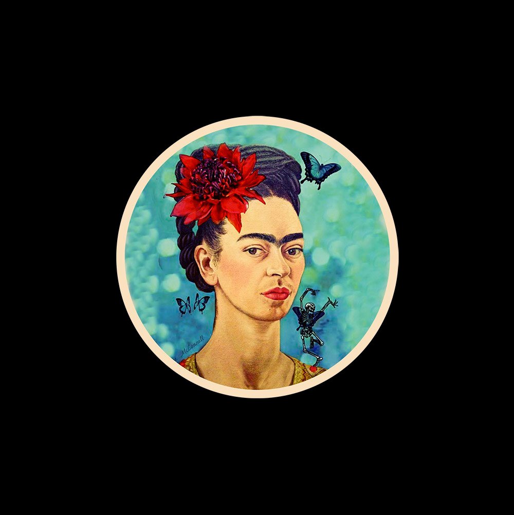 Frida Kahlo 45x45cm Pano Baskılı Kumaş