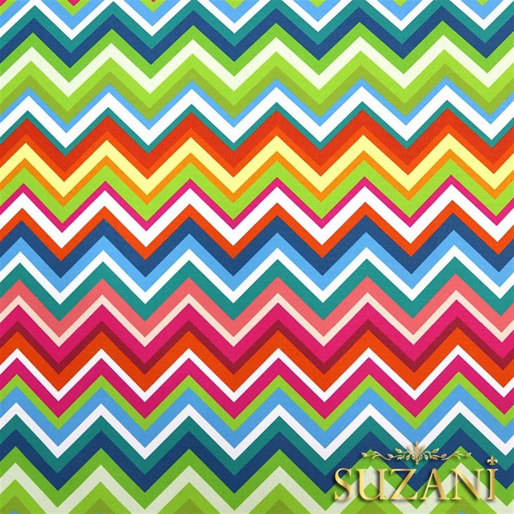 Gökkuşağı Zigzag Desenli Kumaş