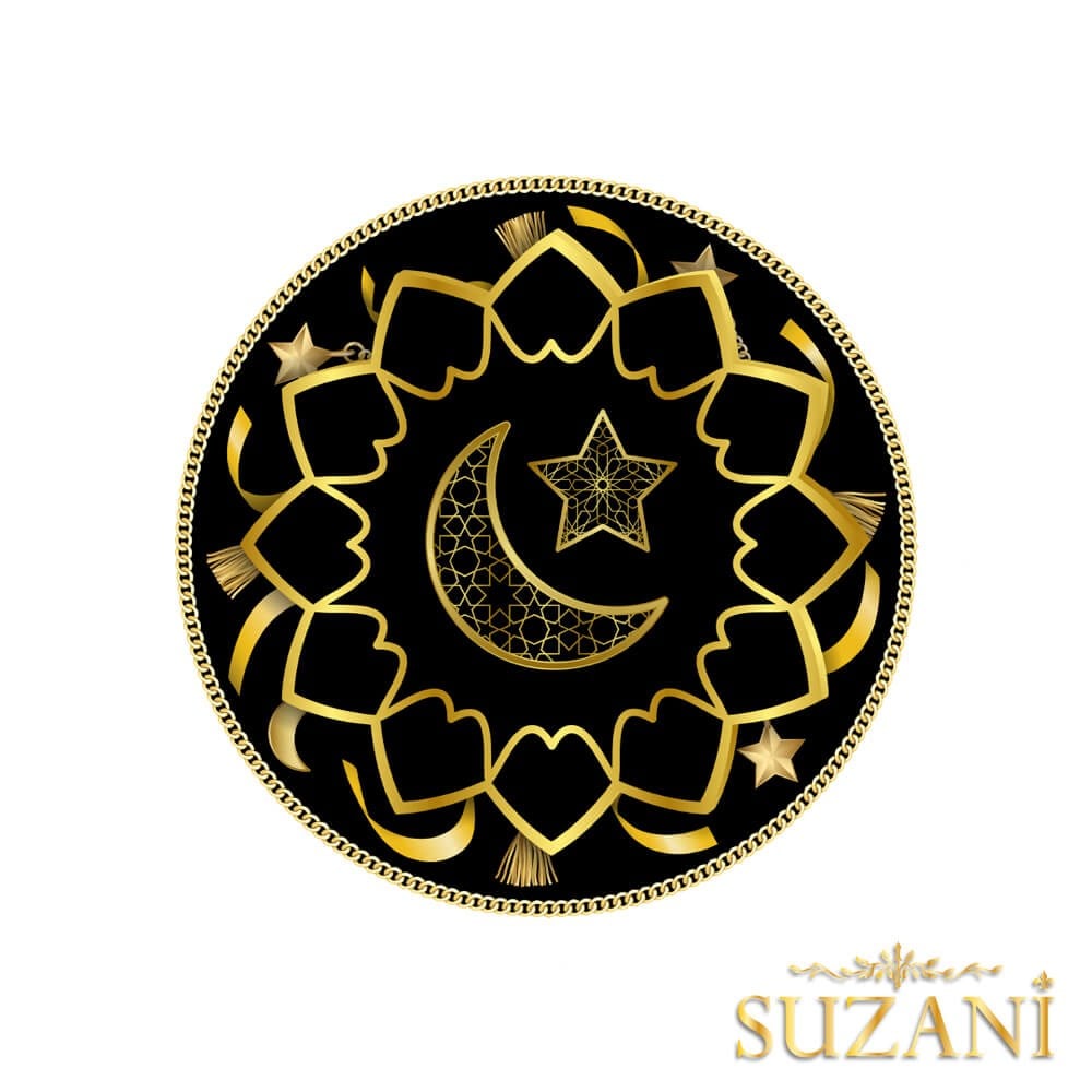 Gold Hilal Desenli Supla Kumaşı