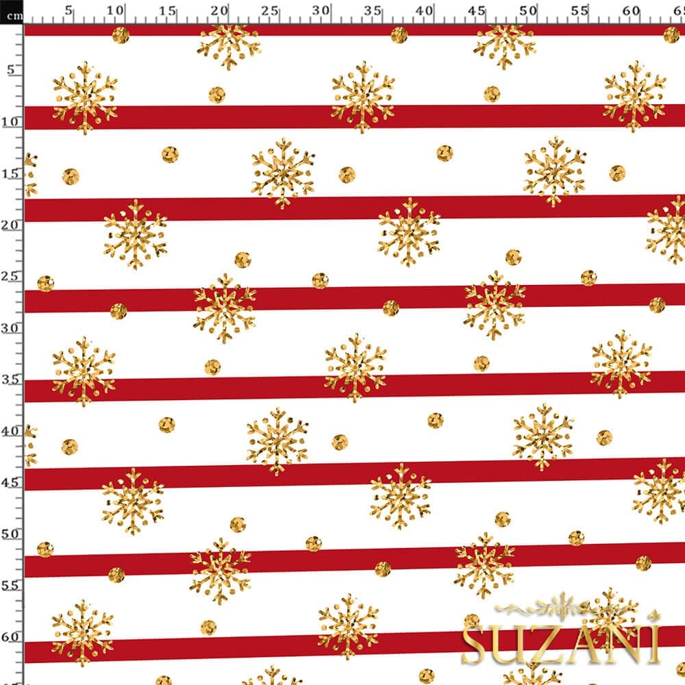 Gold Kartanesi Desenli Dijital Baskılı Kumaş