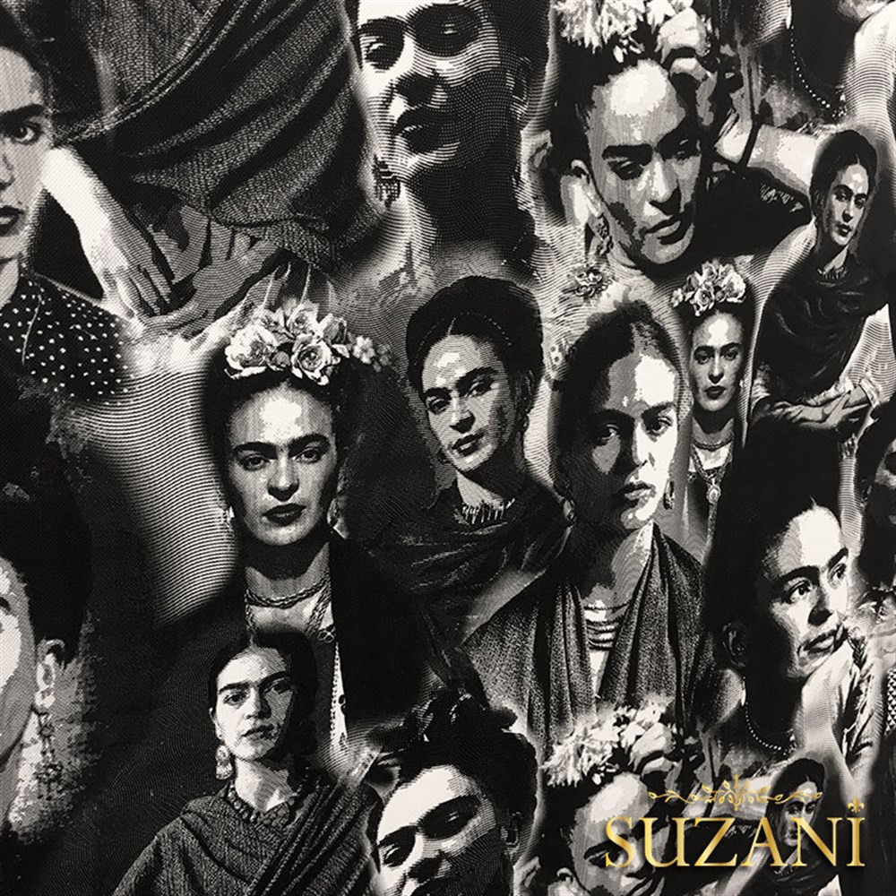 Gravür Efektli Frida Kahlo Kumaş