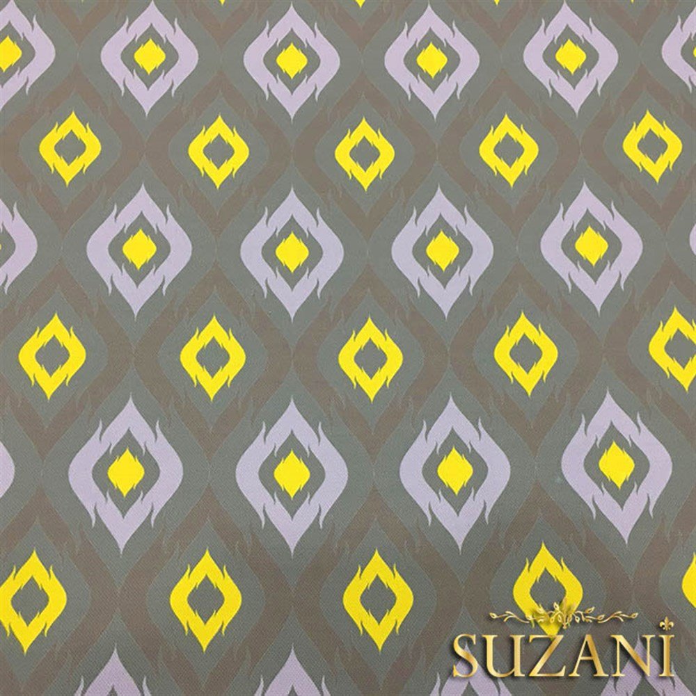 Gri Kahve Göz Desenli Kumaş