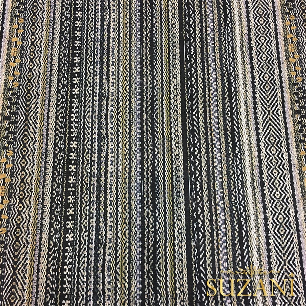 Gri Siyah Çizgili Döşemelik Kumaş