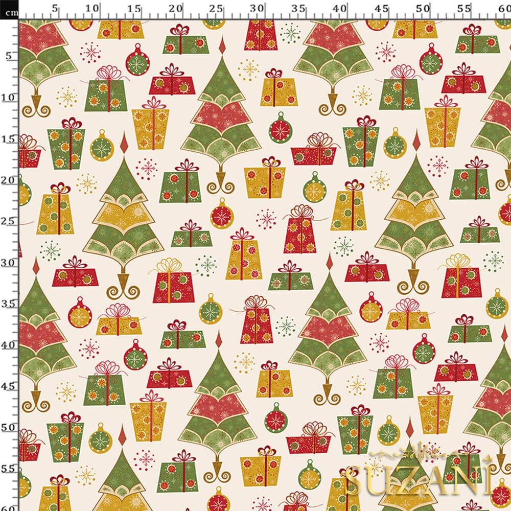 Hediye Paketi Desenli Dijital Baskılı Kumaş