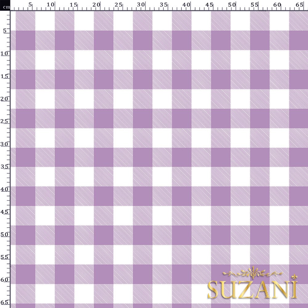 İncir Büyük Pötikare Desenli Dijital Baskılı Kumaş