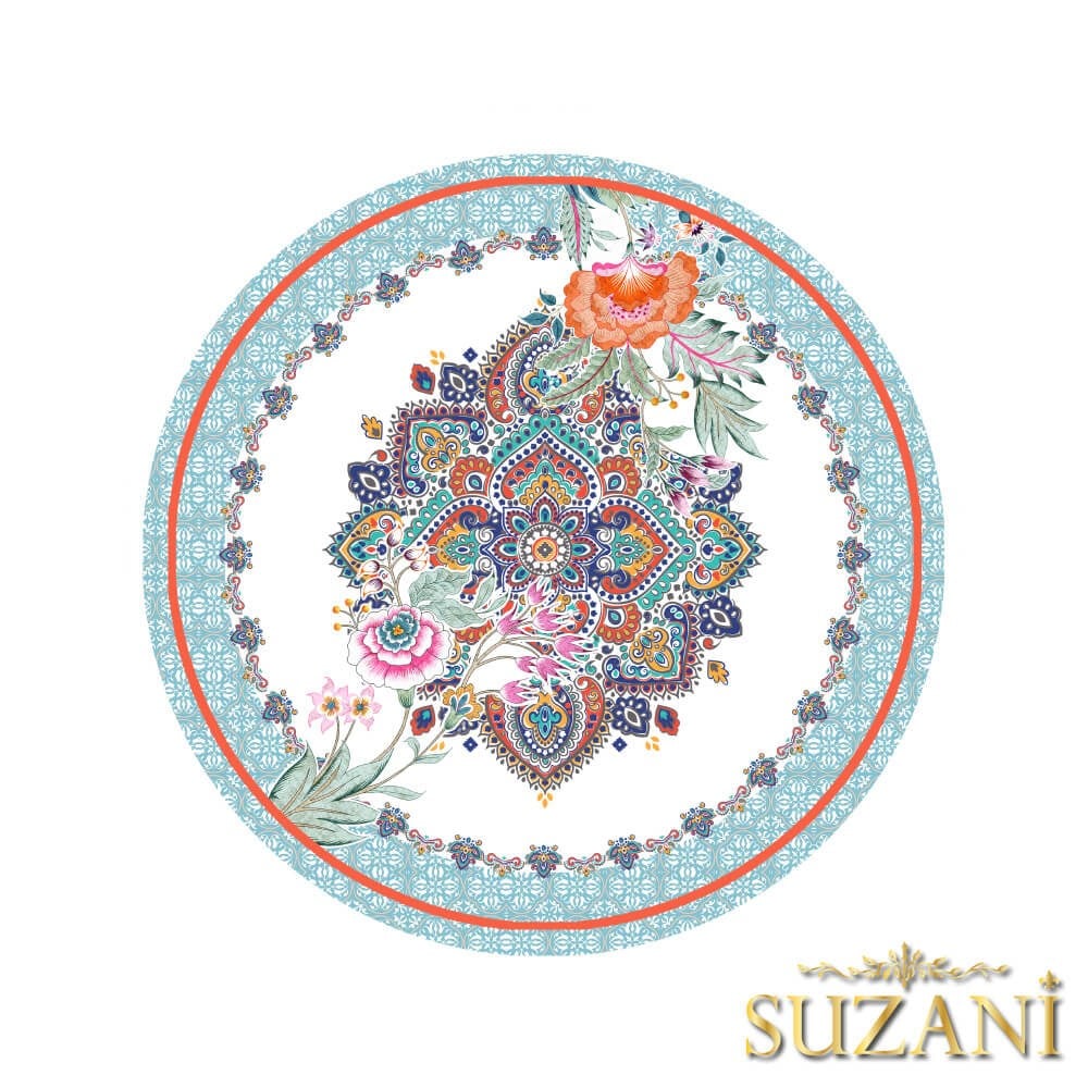 Indian Motif Desenli 3'lü Supla Kumaşı