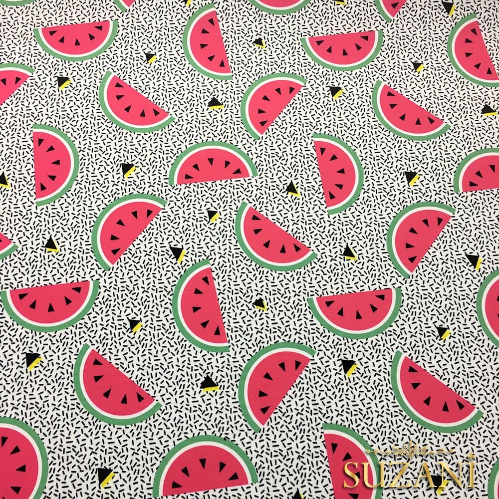 Karpuz Üçgen Desenli Kumaş