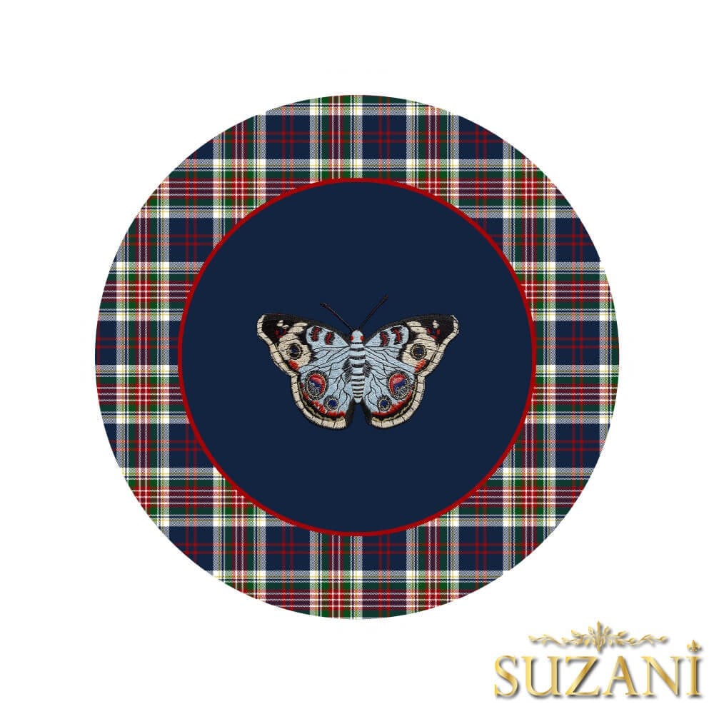 Kelebek Nakış Desenli 3'lü Supla Kumaşı