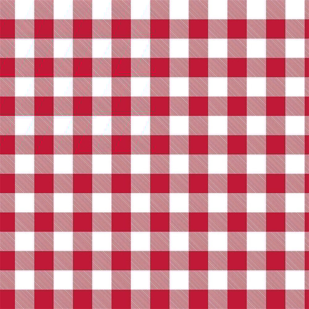 Kırmızı Büyük Pötikare Desenli Dijital Baskılı Kumaş