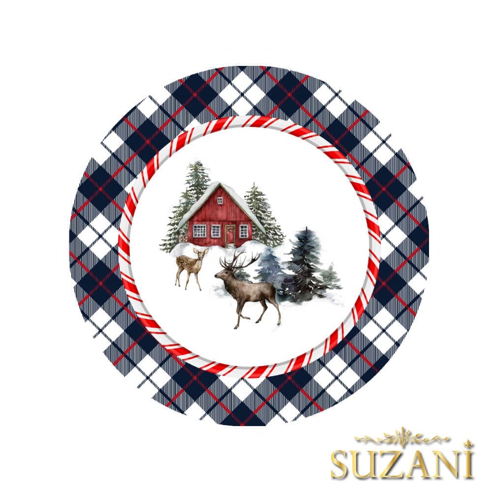 Lacivert Kareli 3'lü Supla Kumaşı