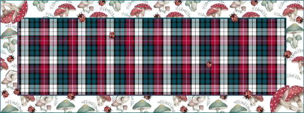 Mantar Desenli Runner Kumaşı