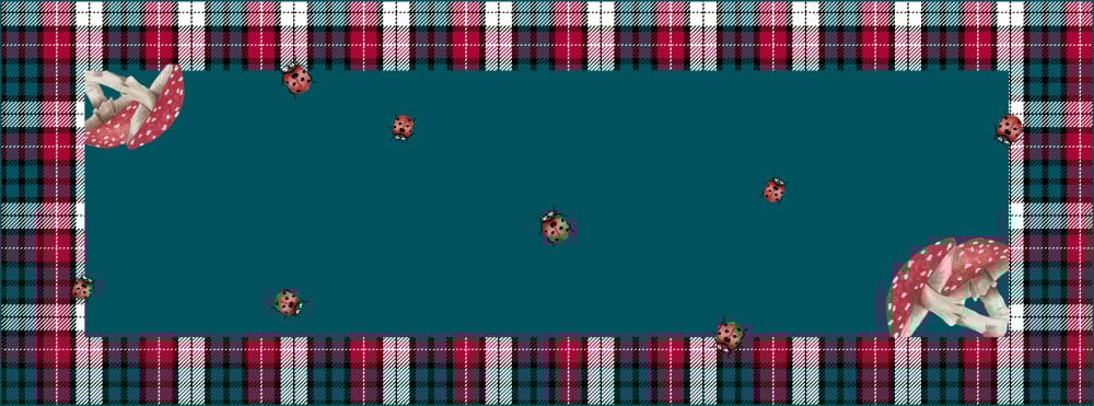 Mantar Desenli Runner Kumaşı