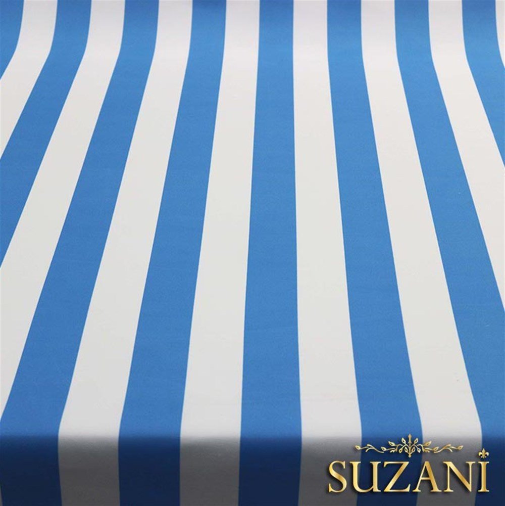 Mavi Kalın Çizgili Kumaş