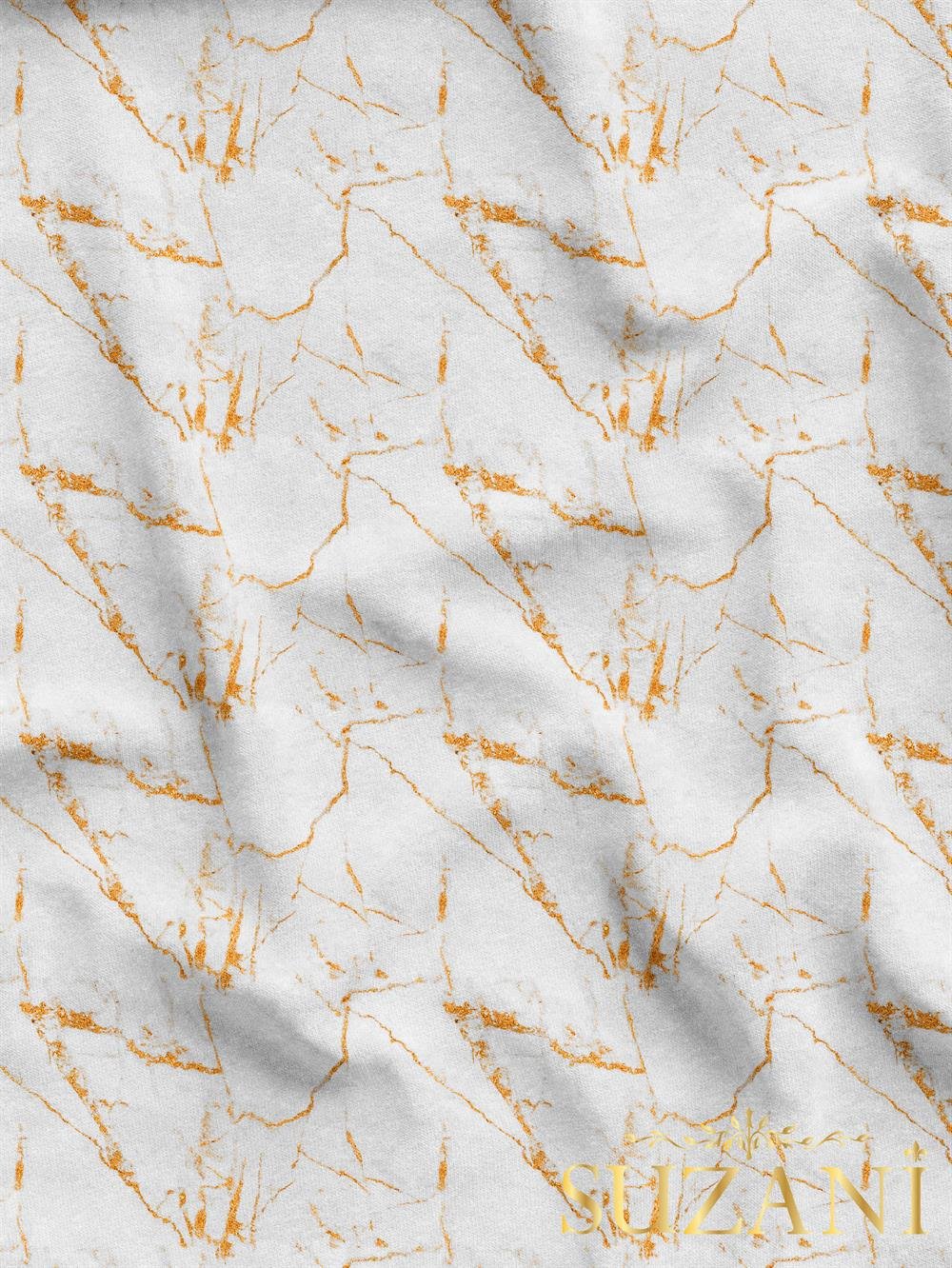 Mermer Doku Desenli Dijital Baskılı Kumaş