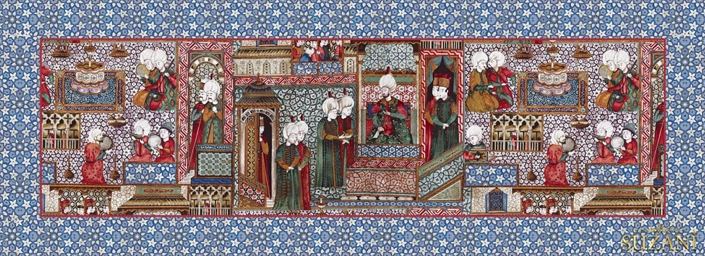 Minyatür Desenli Runner Kumaşı