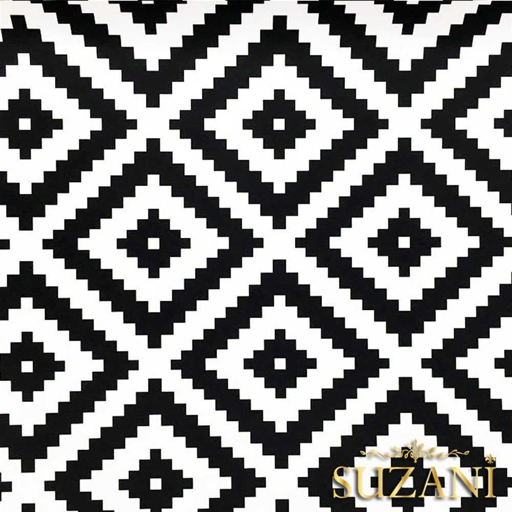 Mozaik İç içe Kareler Desenli Kumaş