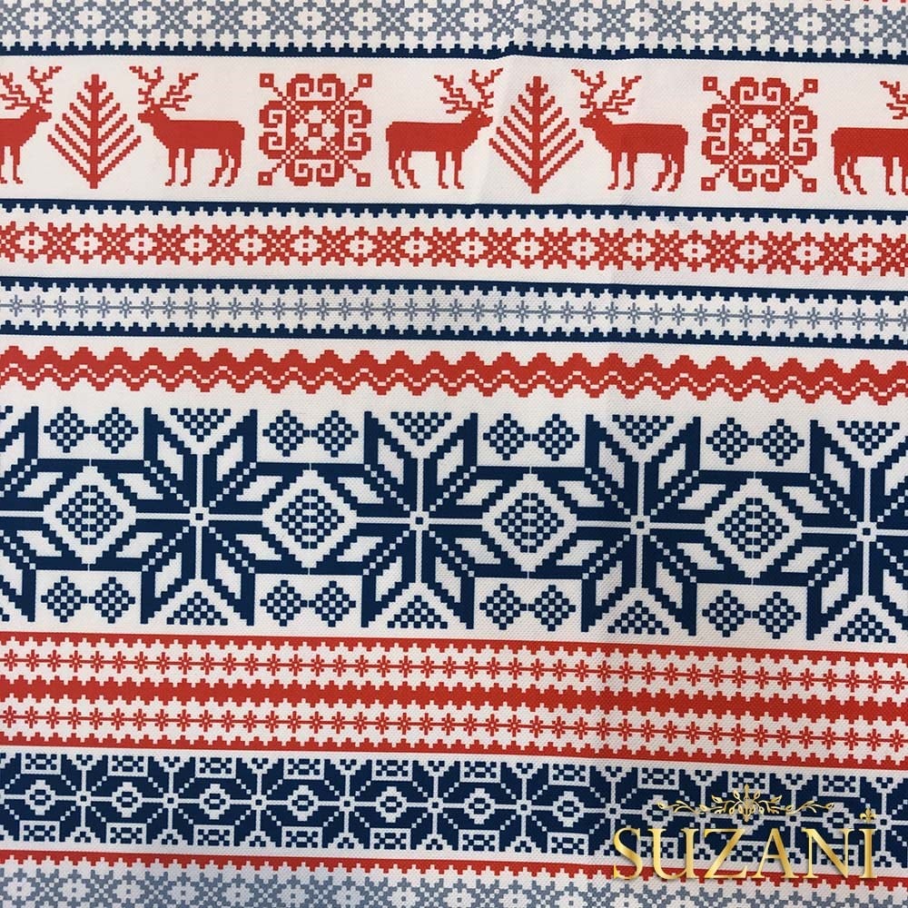 Örme Kış Desenli Dijital Baskılı Kumaş