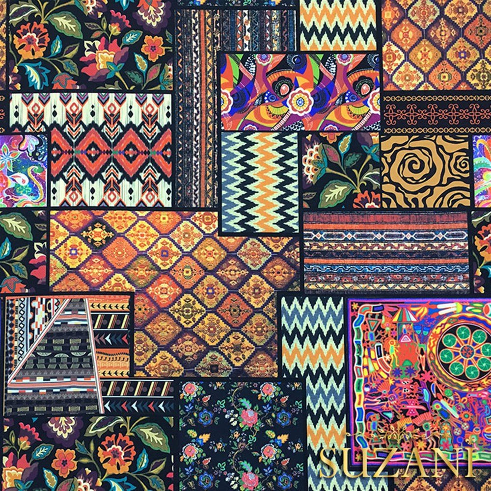 Patchwork Çift Rapor Desenli Kumaş