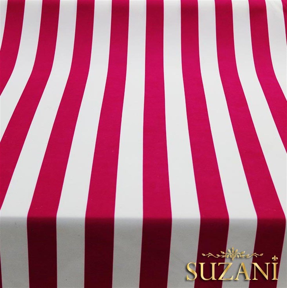 Pembe Kalın Çizgili Kumaş