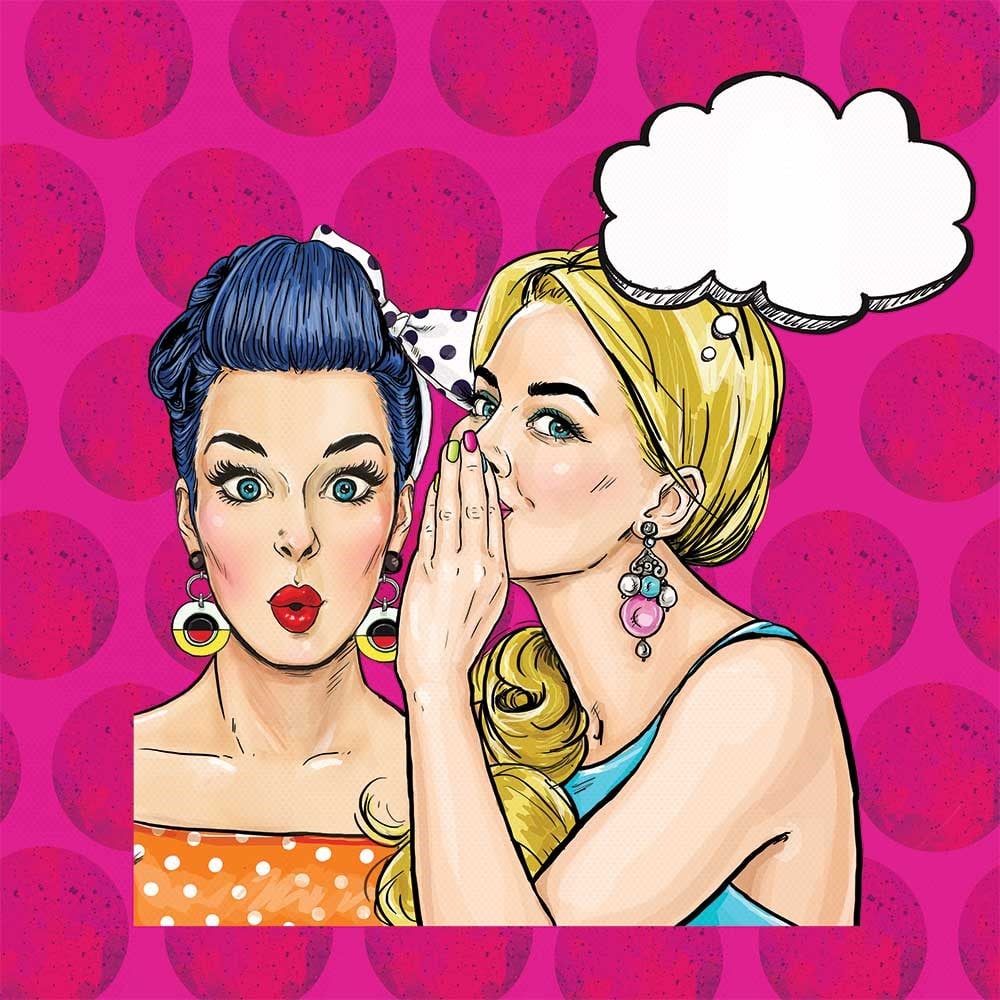 Pop Art Kadın 70x70cm Pano Baskılı Kumaş