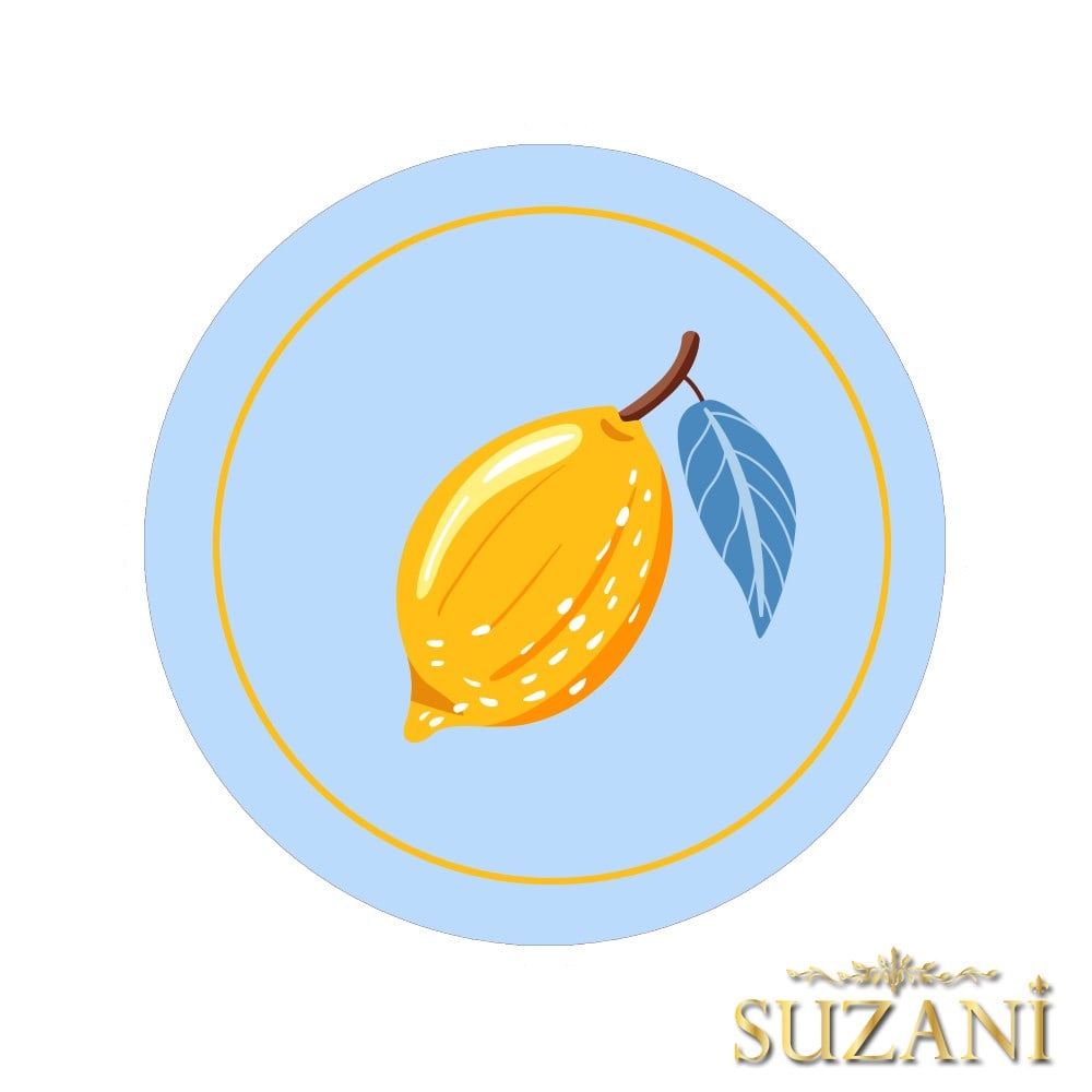 Seaside Limon Desenli Dikişsiz 3'lü Supla Kumaşı