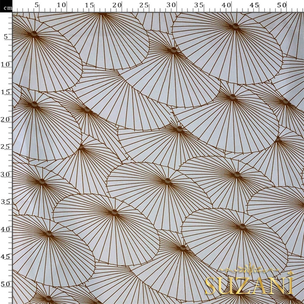 Şemsiye Desenli Dijital Baskılı Kumaş