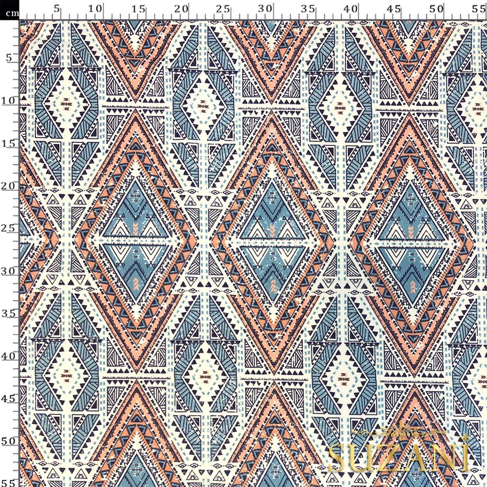 Soft Afrika Desenli Dijital Baskılı Kumaş