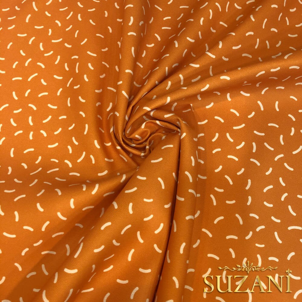 Soft Boho Benek Desenli Dijital Baskılı Kumaş