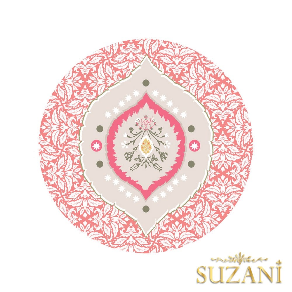 Soft Kırmızı Damask Desenli Dikişsiz 3'lü Supla Kumaşı