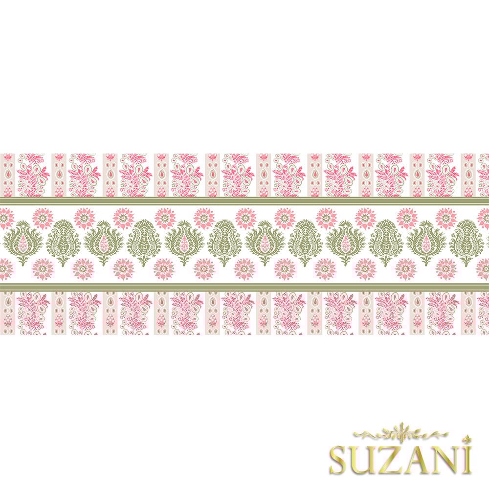 Soft Kırmızı Damask Desenli Dikişsiz Runner Kumaşı