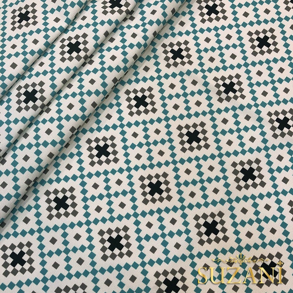 Stilize Kış Desenli Dijital Baskılı Kumaş