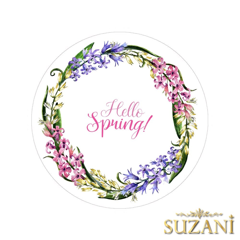 Sümbül Desenli Dikişsiz 3'lü Supla Kumaşı