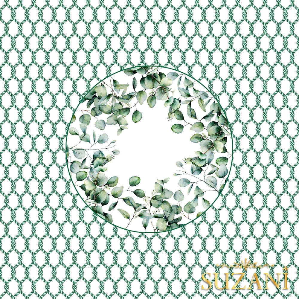 Summer Garden Yeşil 3'lü Supla Kumaşı