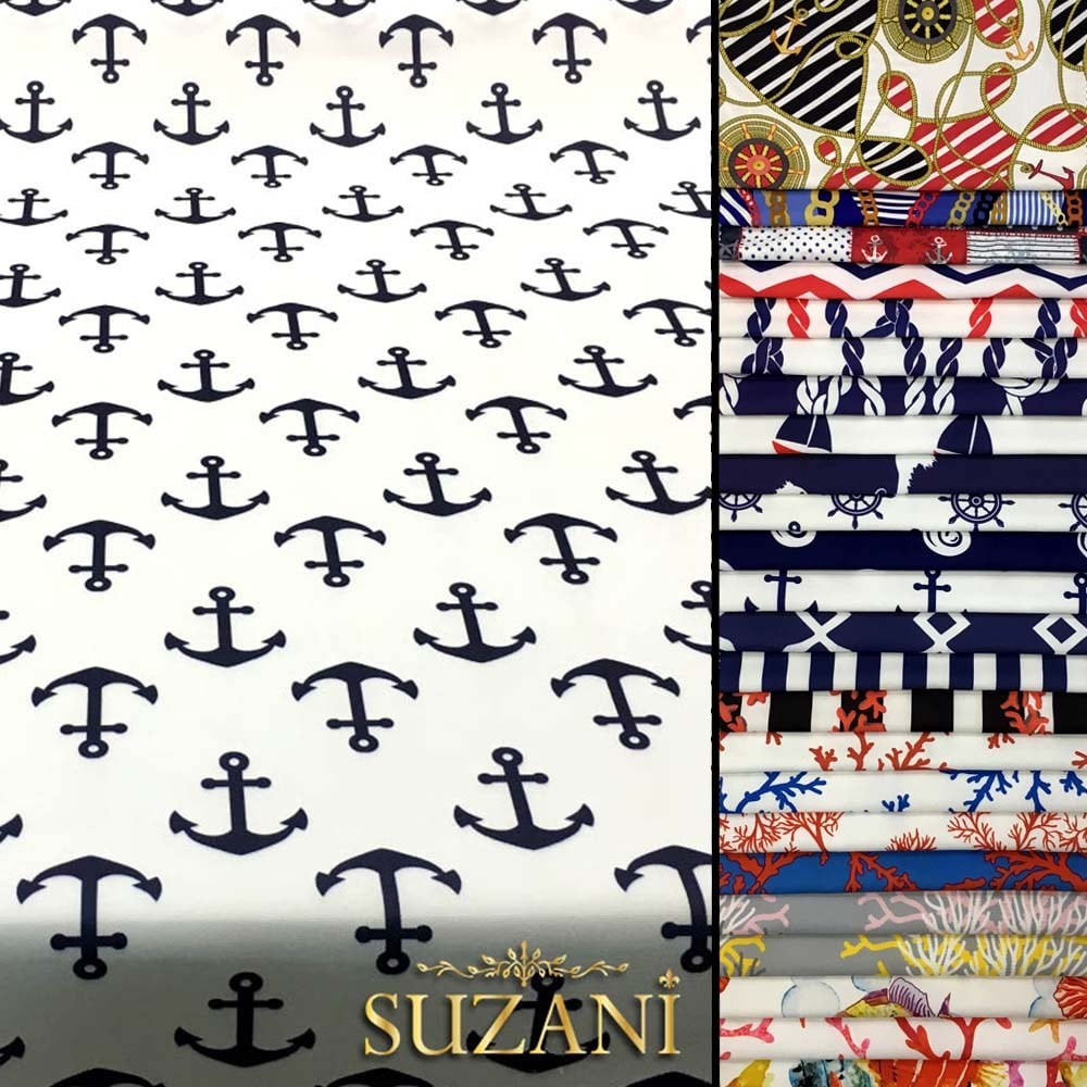 Tek Çıpa Desenli Kumaş