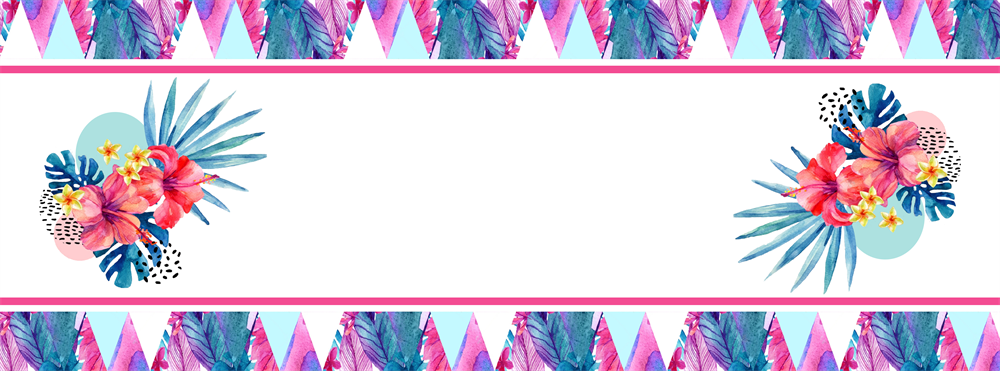 Tropikal Çiçek Desenli Dikişsiz Runner Kumaşı