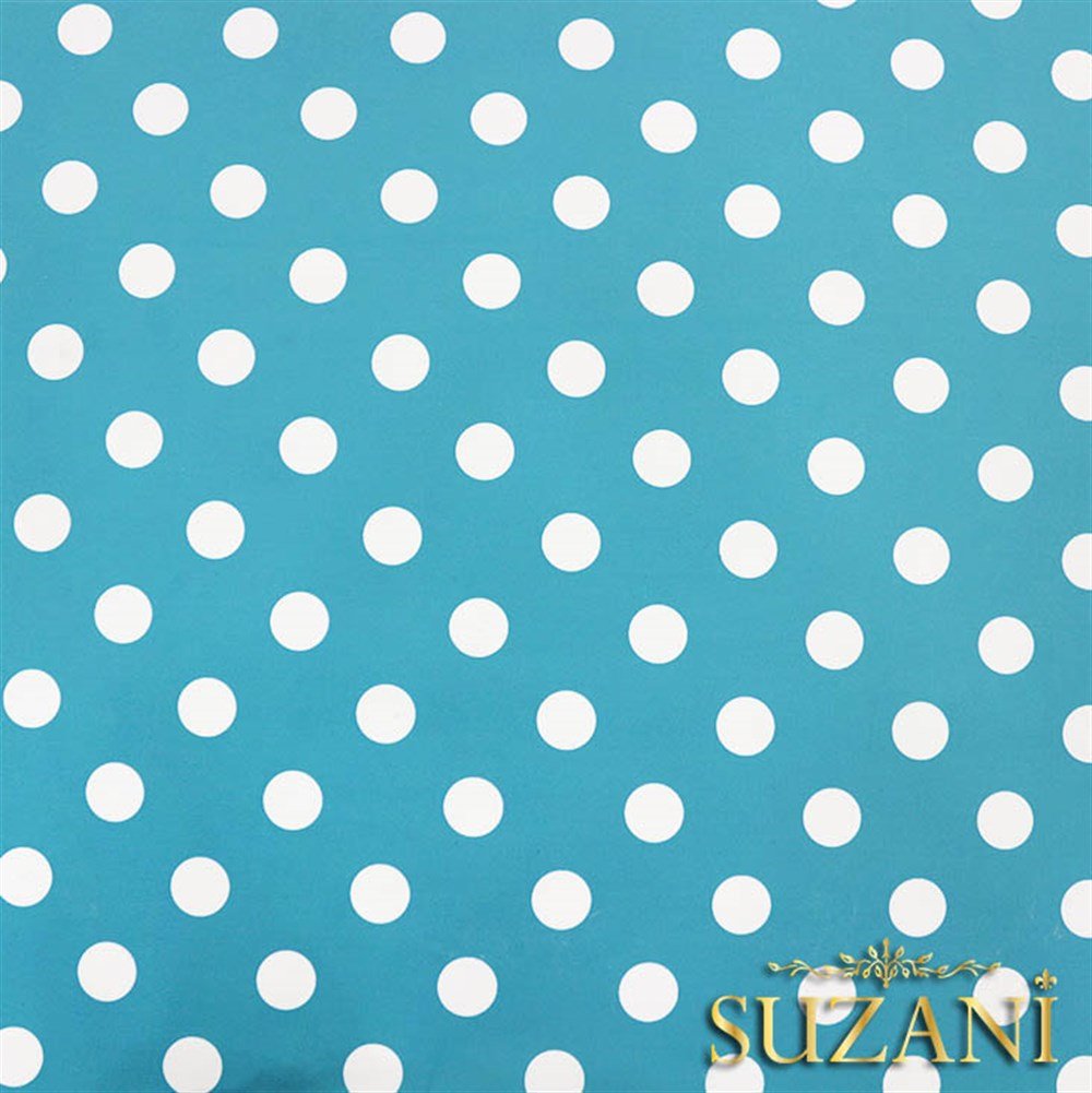 Turkuaz Büyük Puanlı Kumaş