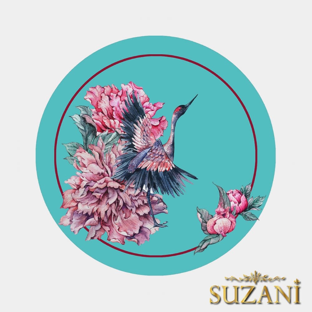 Turna Desenli Supla Kumaşı-Turkuaz