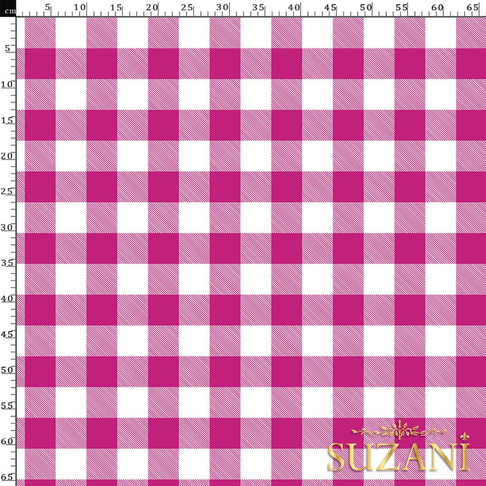 Vişne Büyük Pötikare Desenli Dijital Baskılı Kumaş