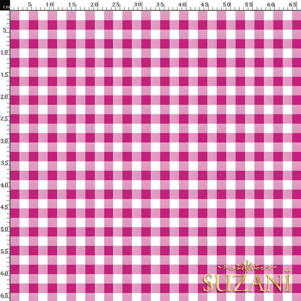 Vişne Küçük Pötikare Desenli Dijital Baskılı Kumaş