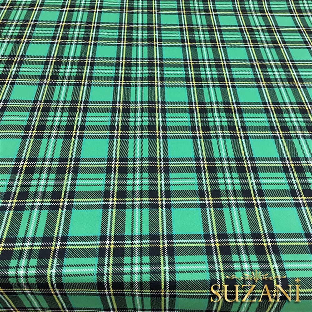 Yeşil Klasik Ekose Kumaş