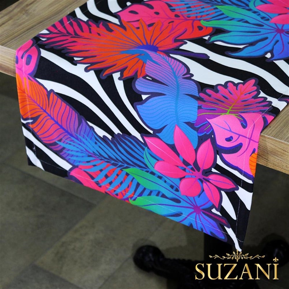 Zebra Alacalı Tropikal Runner