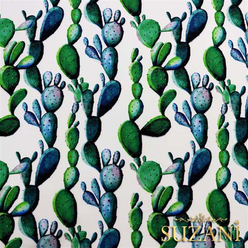 Zincir Kaktüs Desenli Kumaş