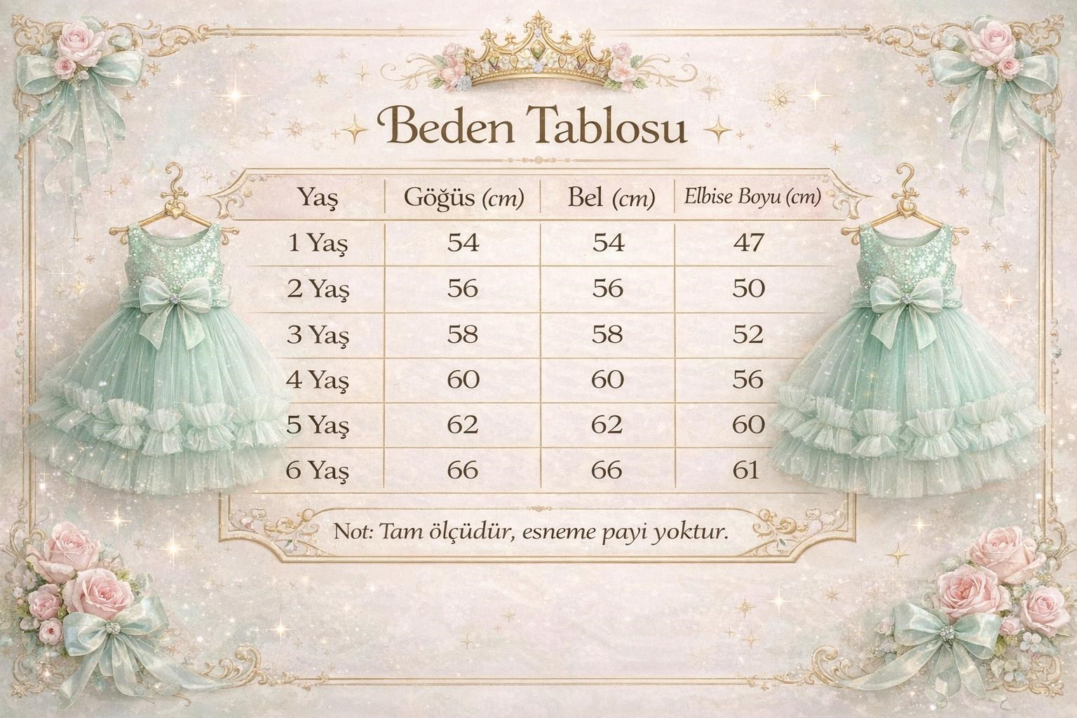 Kız Çocuk Pembe Payetli Volanlı Tüllü Prenses Abiye Elbise 1-6 Yaş