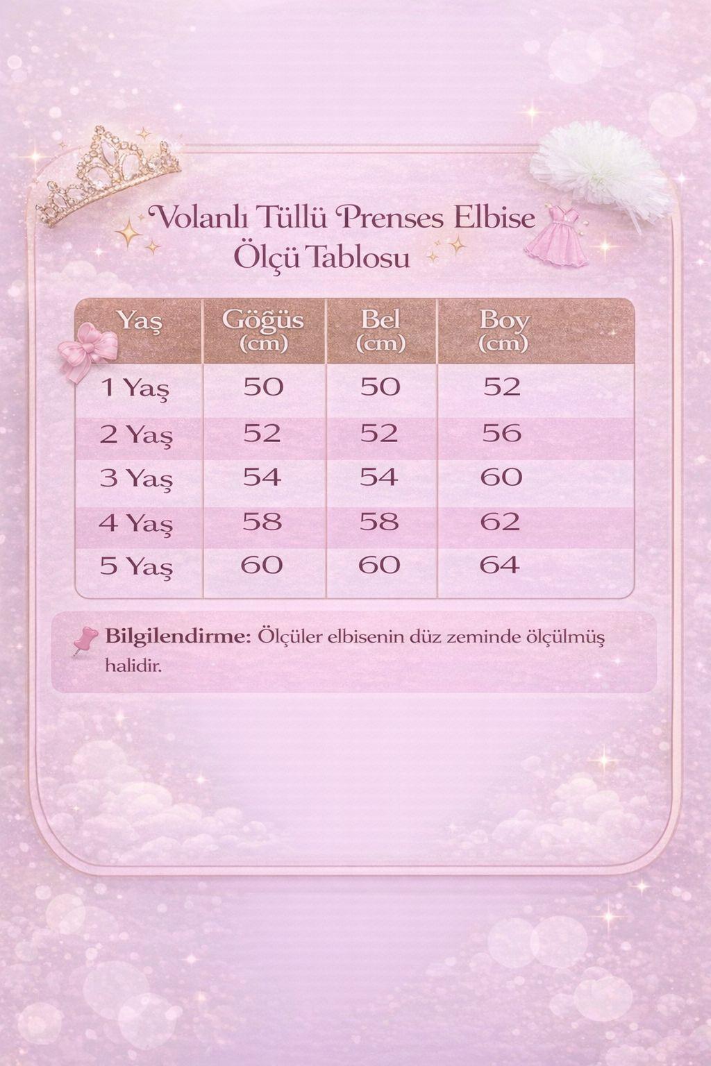 Kız Çocuk Mavi Volanlı Tüllü Çiçek Detaylı Abiye Elbise  1-5 Yaş