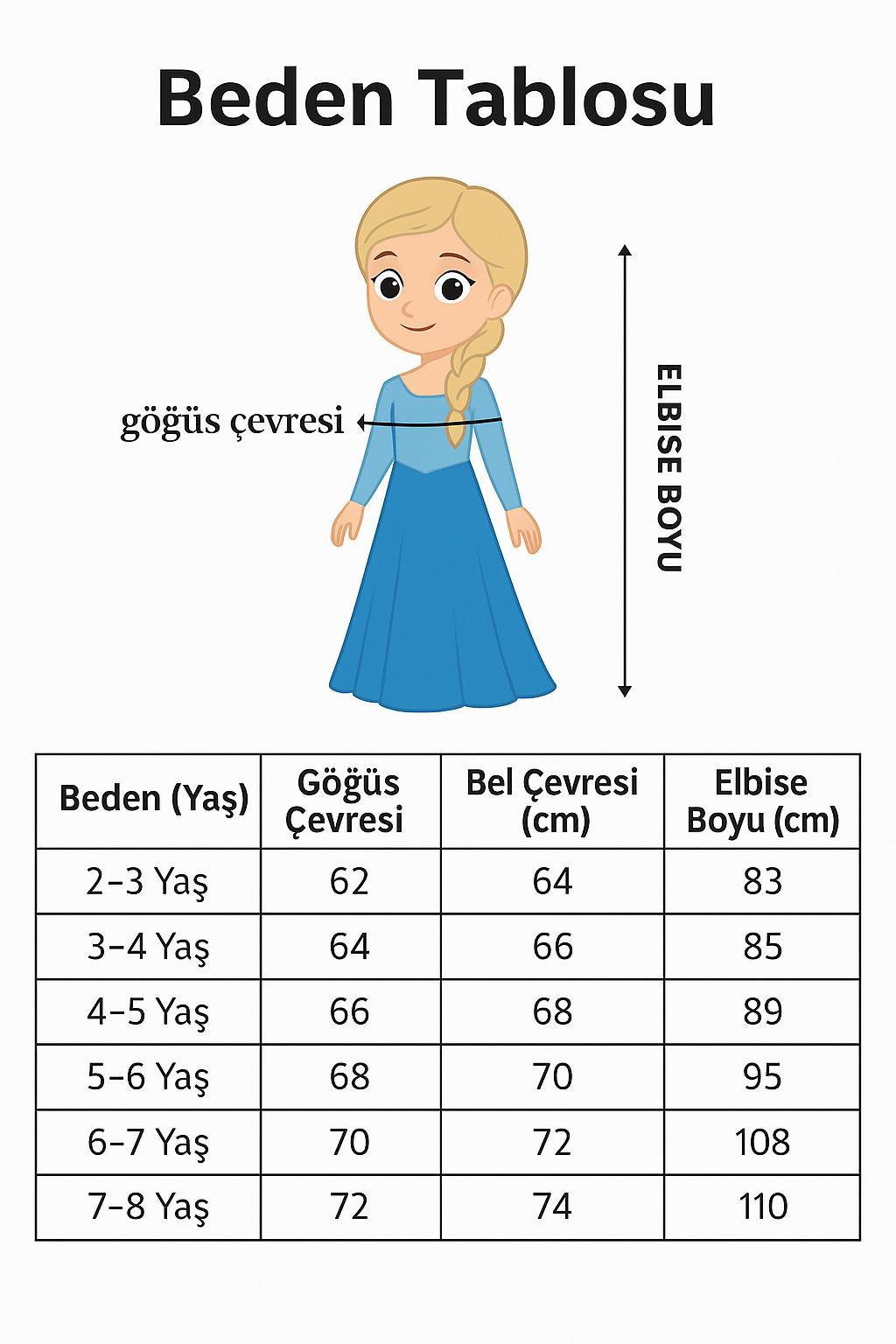 Frozen Elsa Temalı Kız Çocuk Prenses Elbise Askılı  Tüllü Kabarık  Taç Asa Eldiven + Doğum Günü Parti Seti Hediyeli 