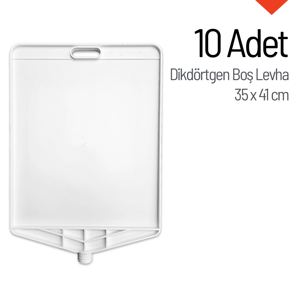 10 Adet Dikdörtgen Boş Levha 35 x 41 cmDikdörtgen Levhalar