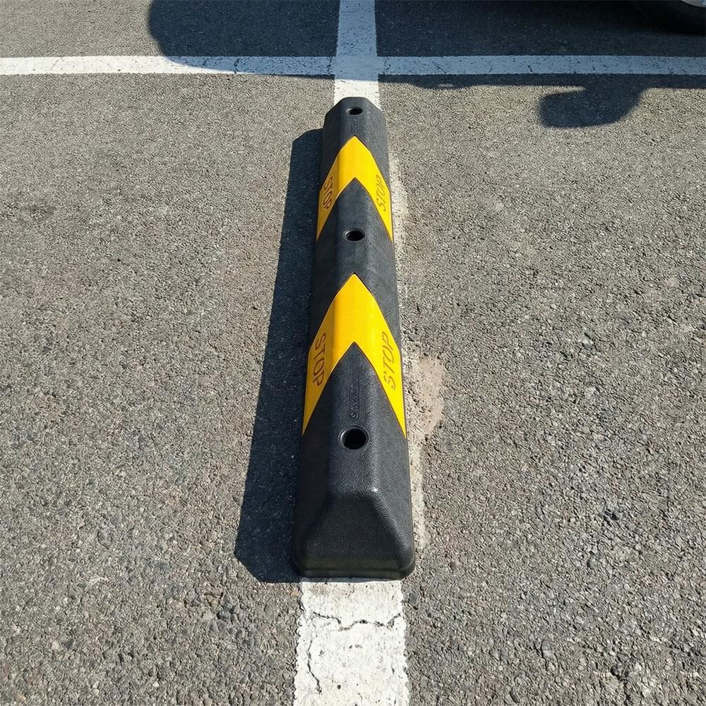 10'lu Plastik Oto Park Araç Stoperi 110 cm Siyah-SarıOtopark Araç Stoperi