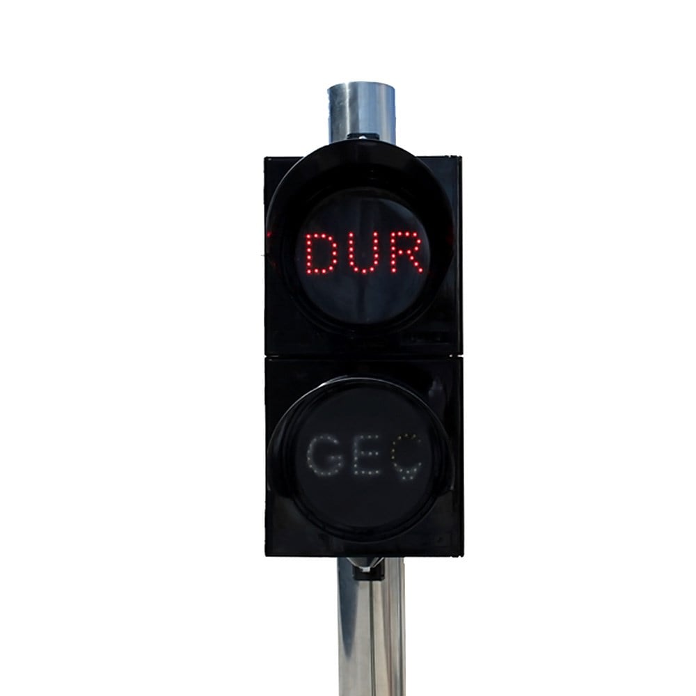 200 mm Ledli Dur/Geç Sinyal Verici - SiyahSinyalizasyon