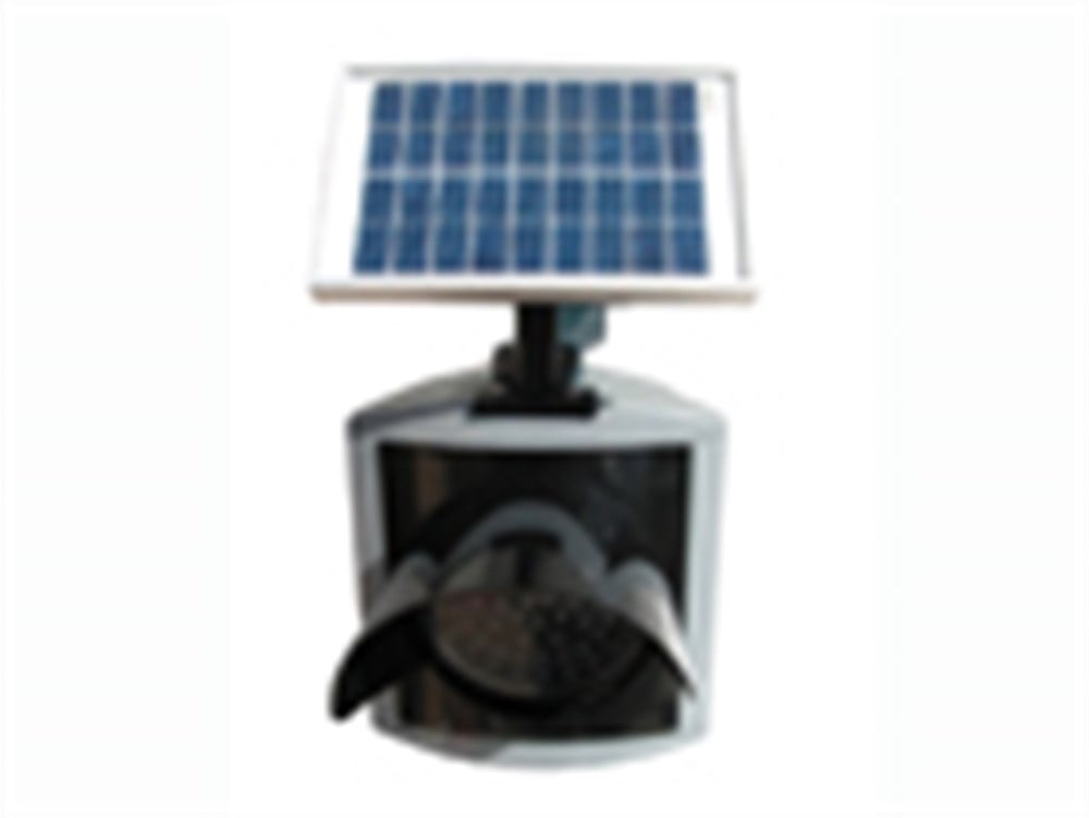 300 mm  LEDli Güneş Enerjili Flaşör 360 x 360 mm Gri-Siyah Asa